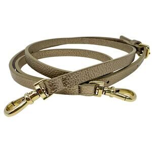 Bandolier Leather Phone Strap Bronze Metallic with Gold Colored Hardware EUC